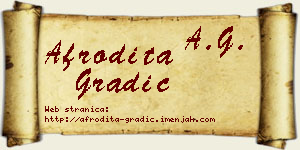 Afrodita Gradić vizit kartica